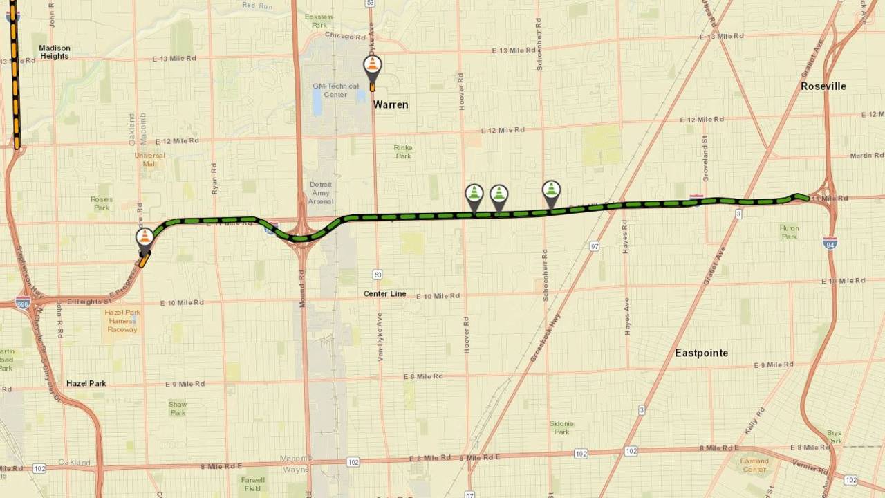 696 Construction 2025 Map